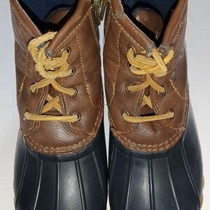 Sperry Saltwater Child's Brown Leather/Rubber Duck Boots